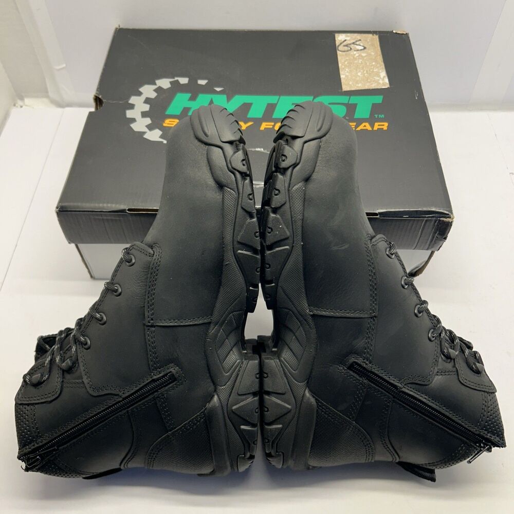 Men's 6" Metguard Zip EH Comp Toe Black  Lace/Zip Heavy Duty Work Boot  SZ 10W - Picture 3 of 9